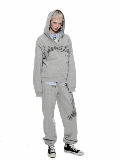 Monogram Printed Drawstring Sweatpants