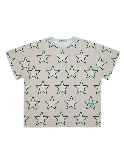 Pentagram print Wide t-shirt