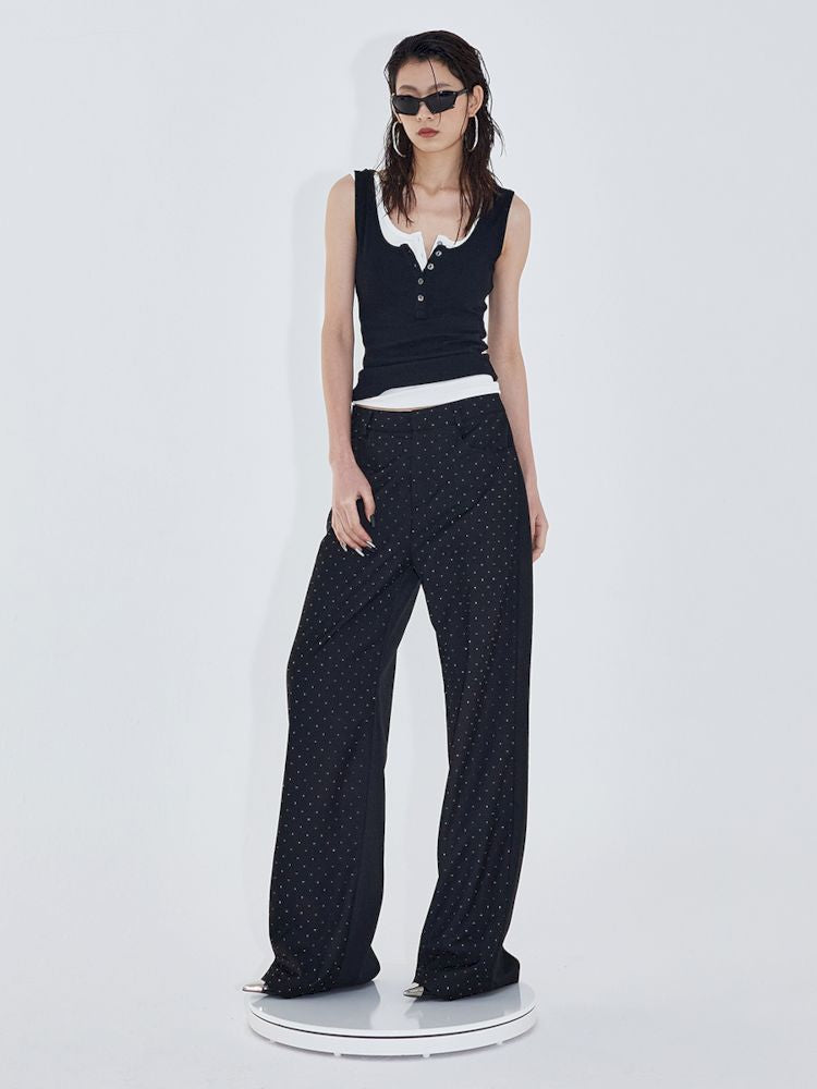 Straight Casual Western Trousers