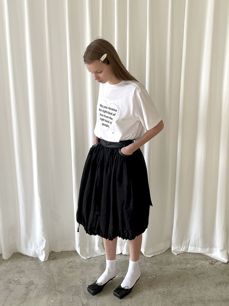 Waist Head Pleated Linen Half Skirt