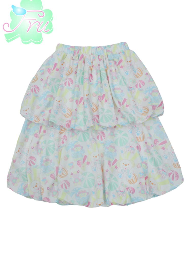 Candy Print Sweet Girl Pod A-line Skirt