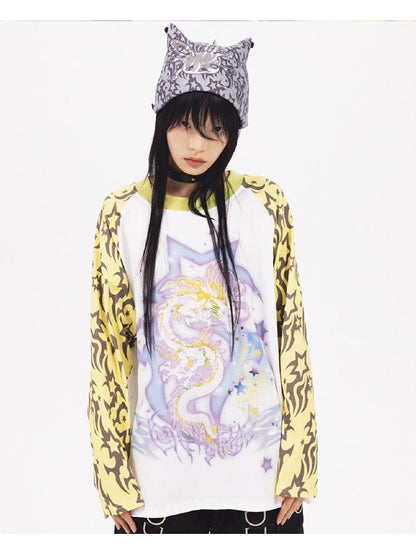 Bunny Skull Printed Knit Cap