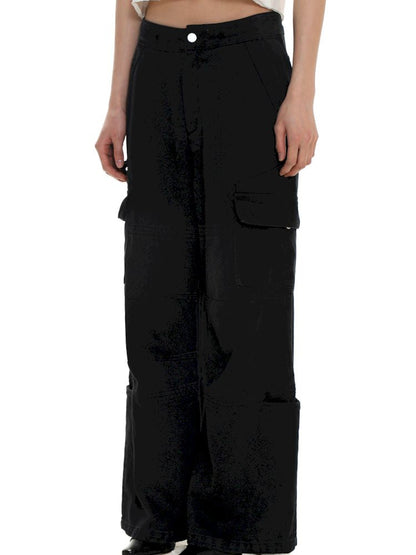 Crafted Pleated Skirt Straight Denim Workwear Pants