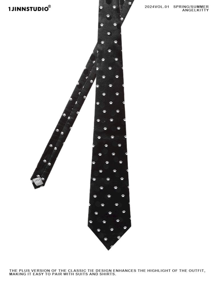 Furry Smash Pattern Printed Dot Tie