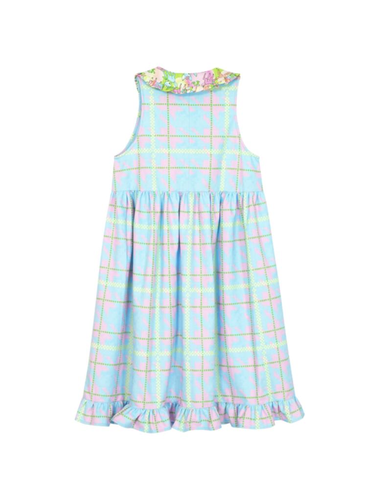 Plaid Heart Cutout Cute Deer Tank Dress