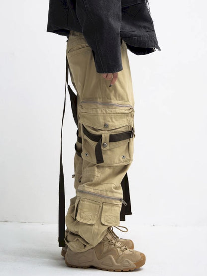 Multi Pockets Straight Work Pants