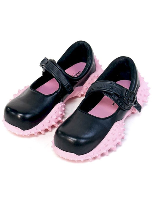 Pink Pufferfish Functional Mary Jane Shoes