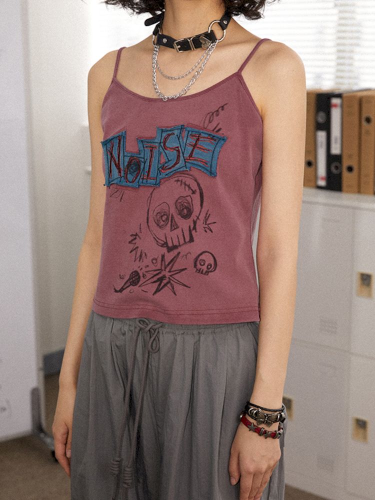 Embroidery Slimming Camisole Tank Top