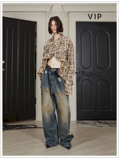 Old Jeans Loose Wide Leg Pants