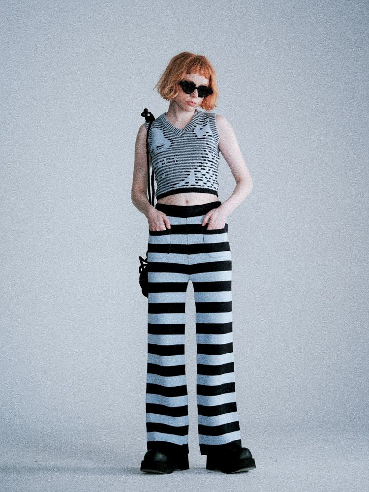 Classic Striped Knit Pants