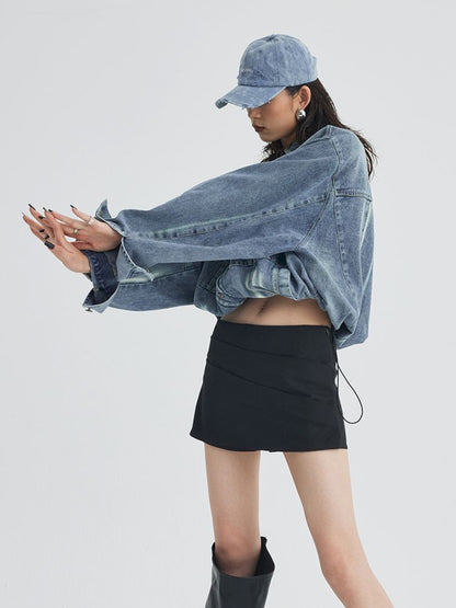 Split Silhouette Denim Jacket