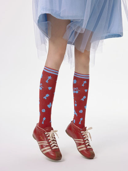 Illustration Mid Calf Socks