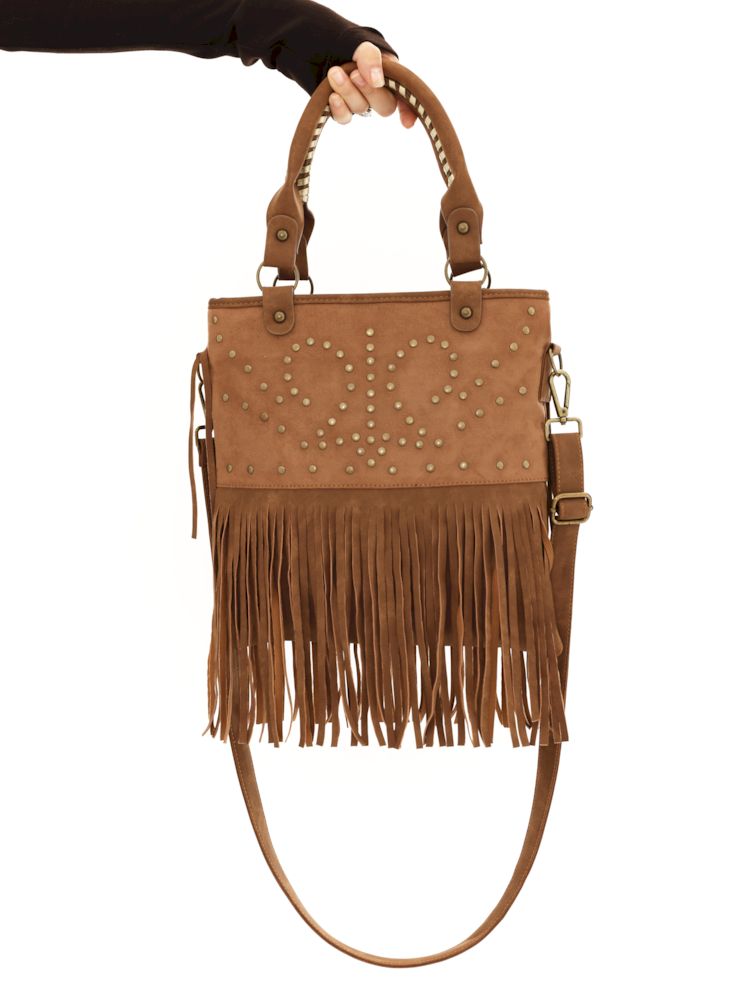 Handheld Crossbody Dual Purpose Tassel Bag