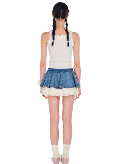 Denim Ultra Short Skirt