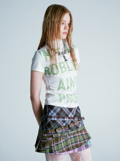 Punk Plaid Pleated Skirt