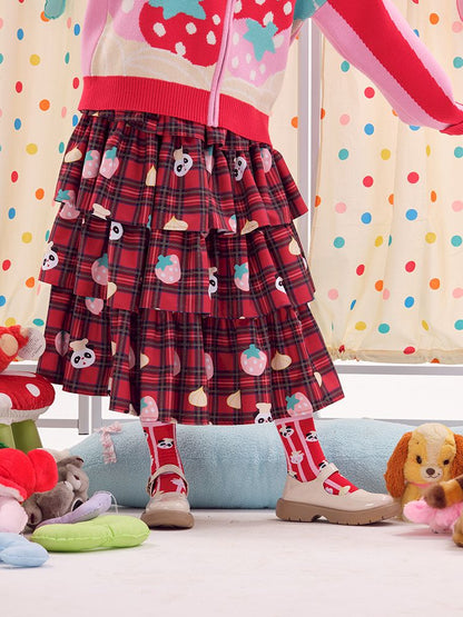 Red Plaid Cake Dress