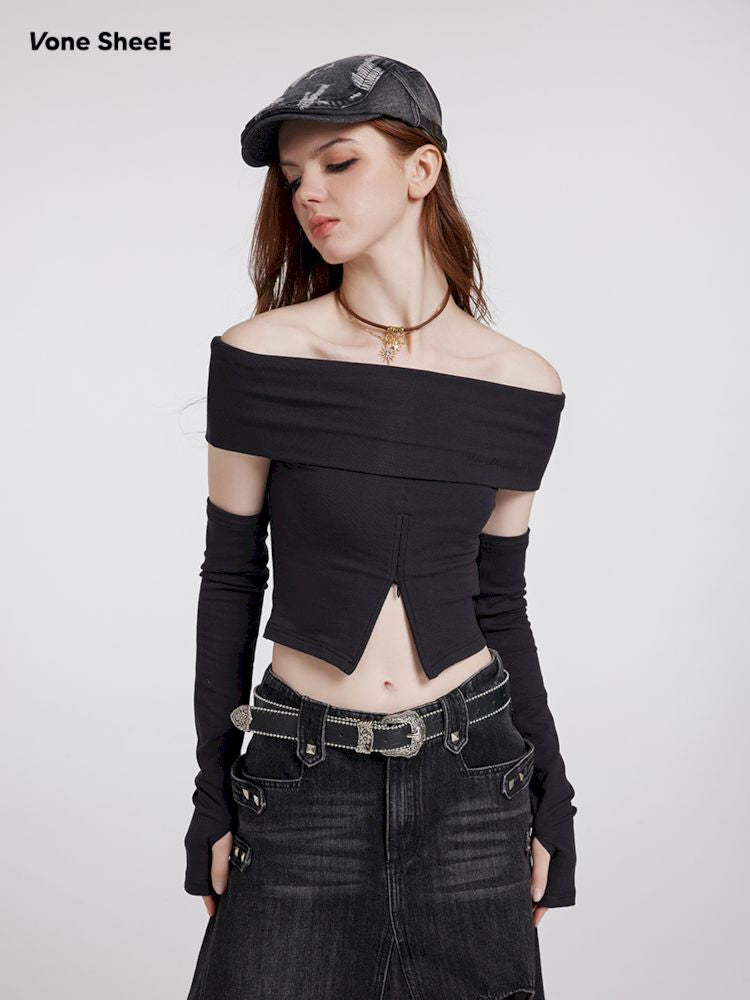 Sexy strapless short bustier bottoming shirt