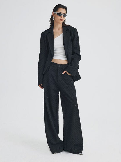 Mid Waist Loose Western Pants