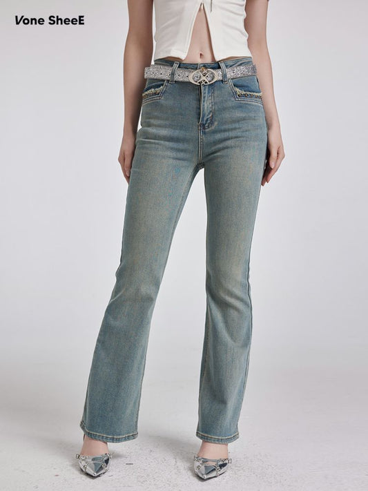 High Street blaue Damen Skinny Jeans 