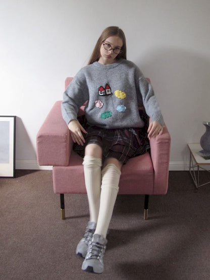 Fairy Tale Appliqued Sweater