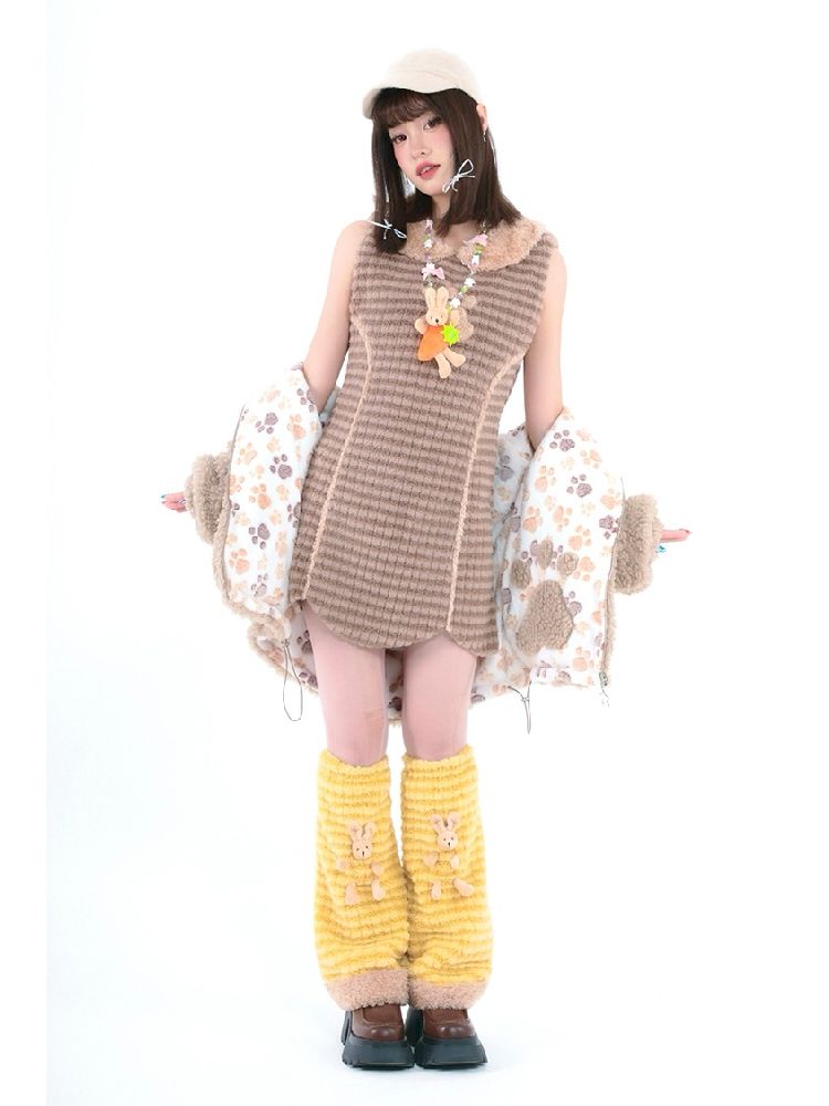 Bunny Doll Yellow Striped Legwarmers