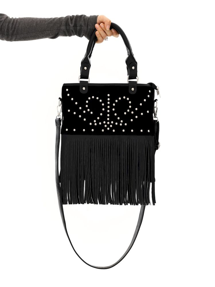 Handheld Crossbody Dual Purpose Tassel Bag