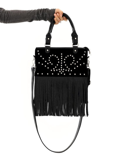 Handheld Crossbody Dual Purpose Tassel Bag