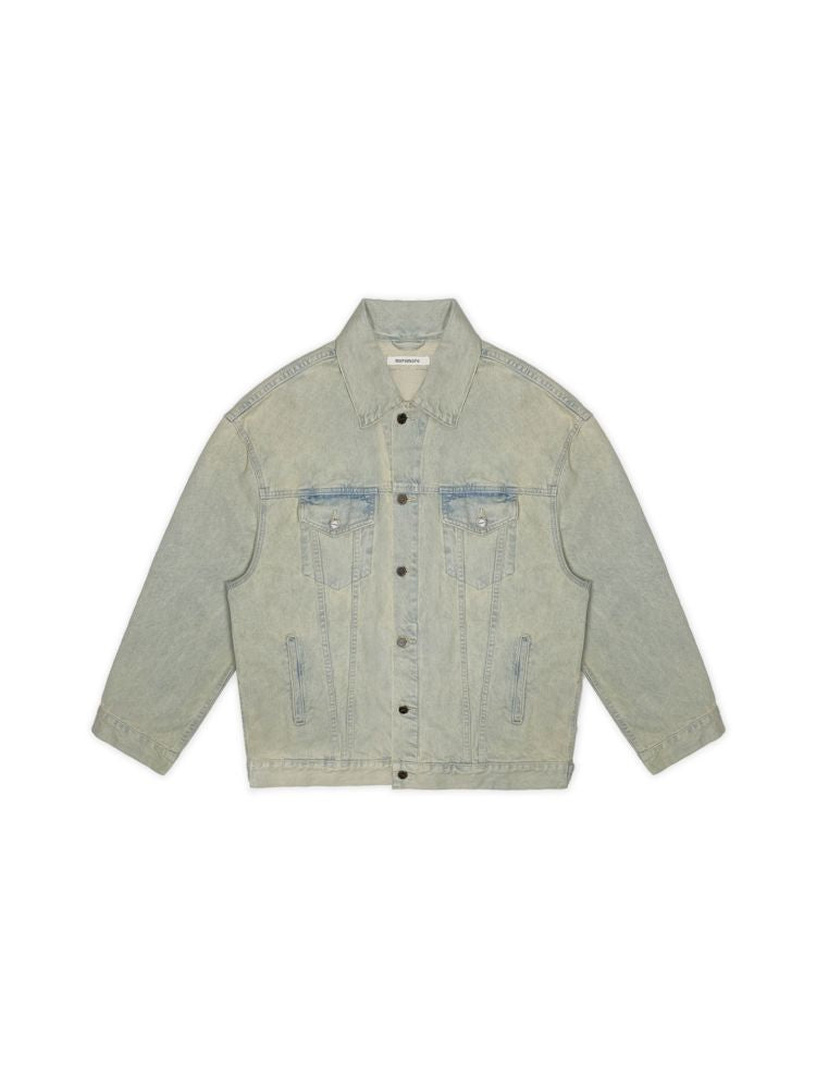 Nostalgia Heavy Wash Carved Hardware Loose Denim Jacket