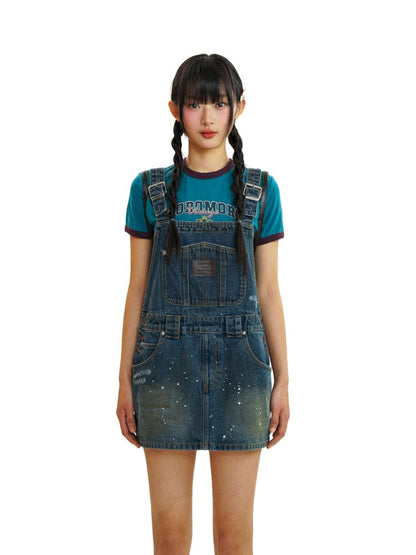 Adjustable Short Denim Back Dress