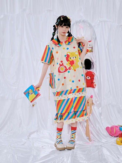 Rainbow Diary Shirt Dress