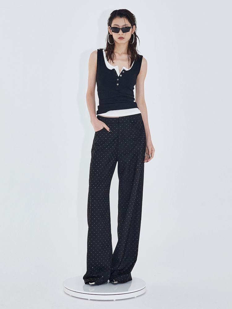 Straight Casual Western Trousers