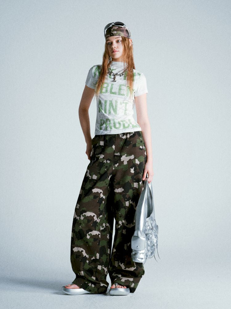 Camouflage full print work trousers