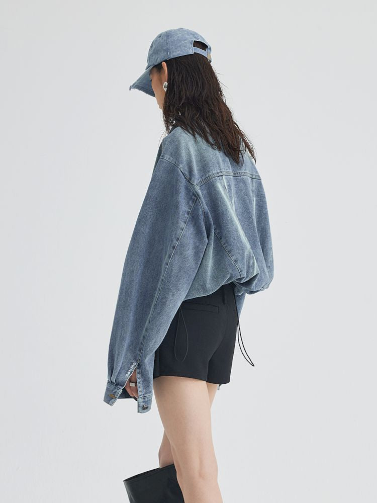 Split Silhouette Denim Jacket