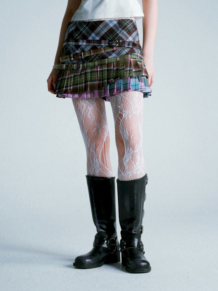 Punk Plaid Pleated Skirt