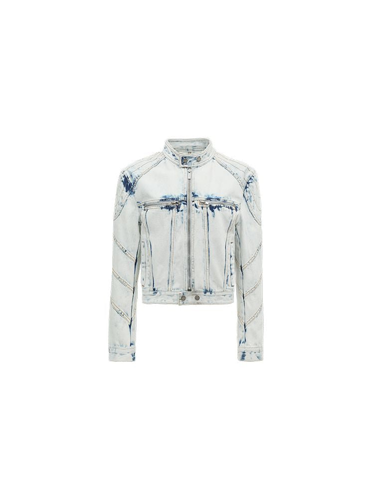 Loose Denim Biker Jacket