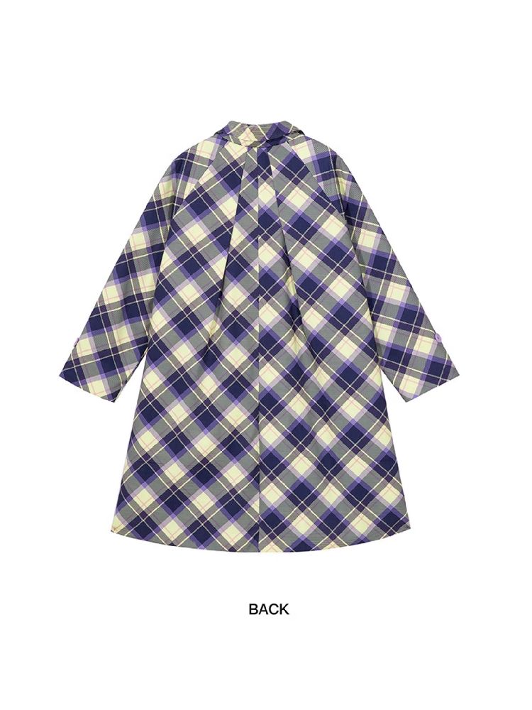 Plaid plush bear clip cotton jacket