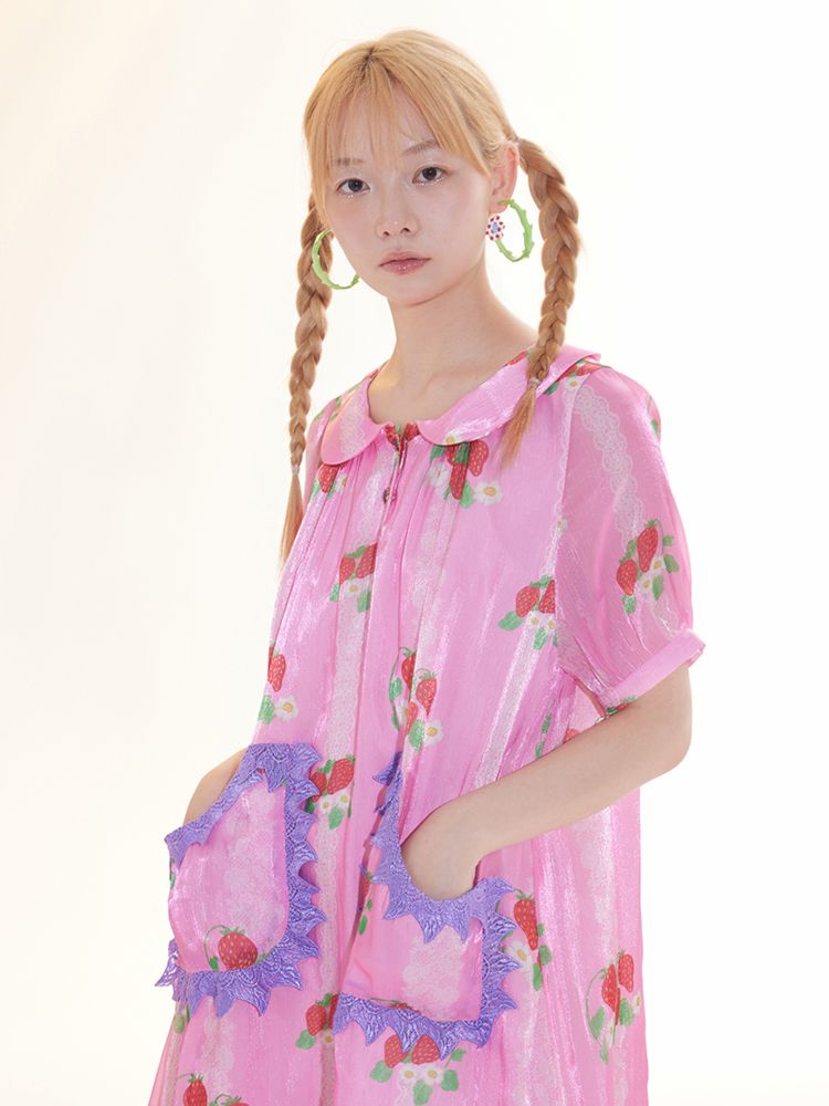 Strawberry Doll Neck Dress