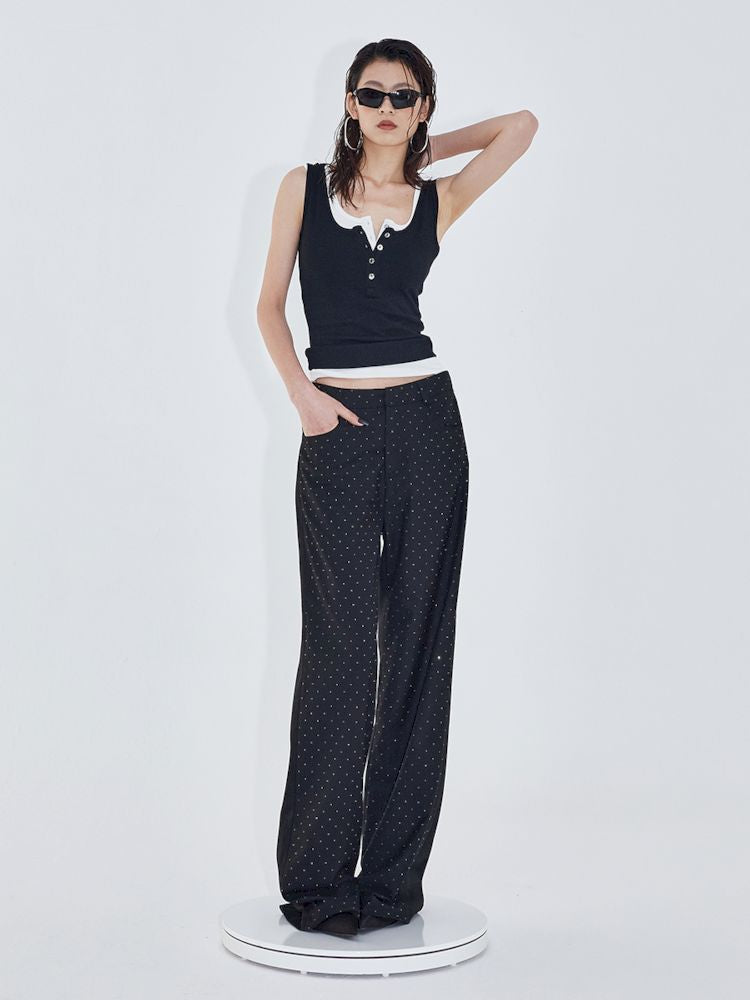 Straight Casual Western Trousers