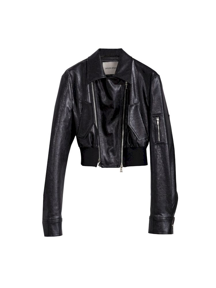 High Waisted Ultra Short Biker Jacket