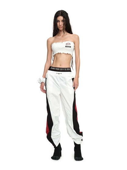 Double Waisted Colorblocked Sport Punch Pants