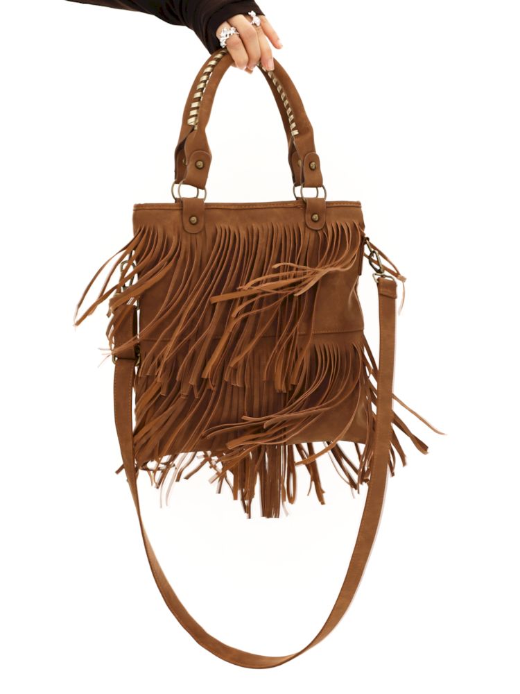 Handheld Crossbody Dual Purpose Tassel Bag