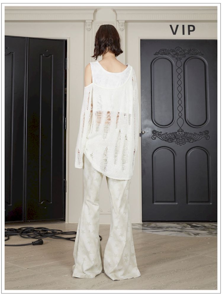 Loose Draped Full Printed Wide Leg Pants