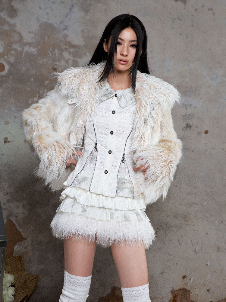 Eco fur coat