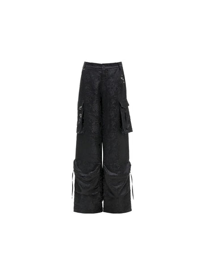 Jacquard Satin Work Pants