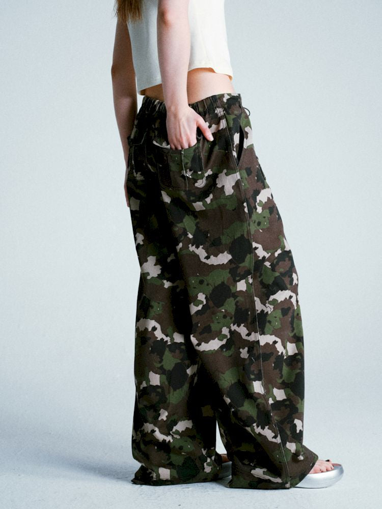 Camouflage full print work trousers