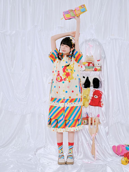 Rainbow Diary Shirt Dress