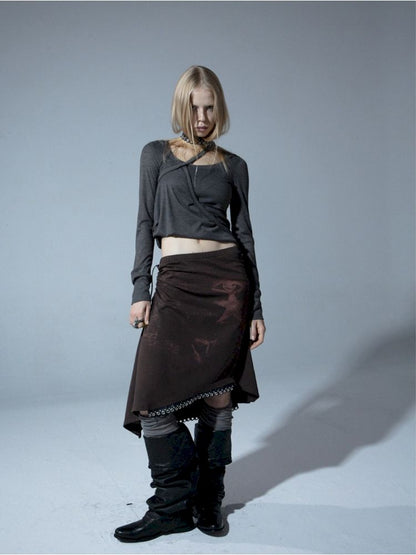 Irregular Adjustable Half Skirt