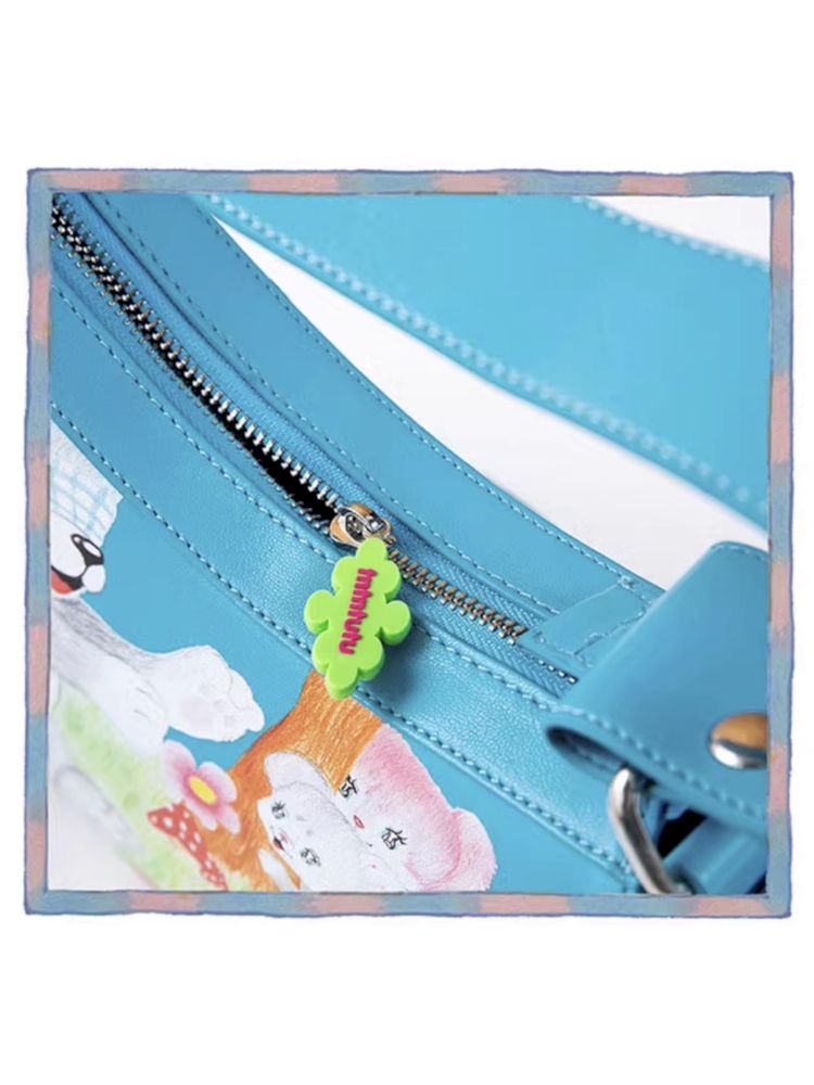 Hundred Illustration Shoulder Crossbody Bag