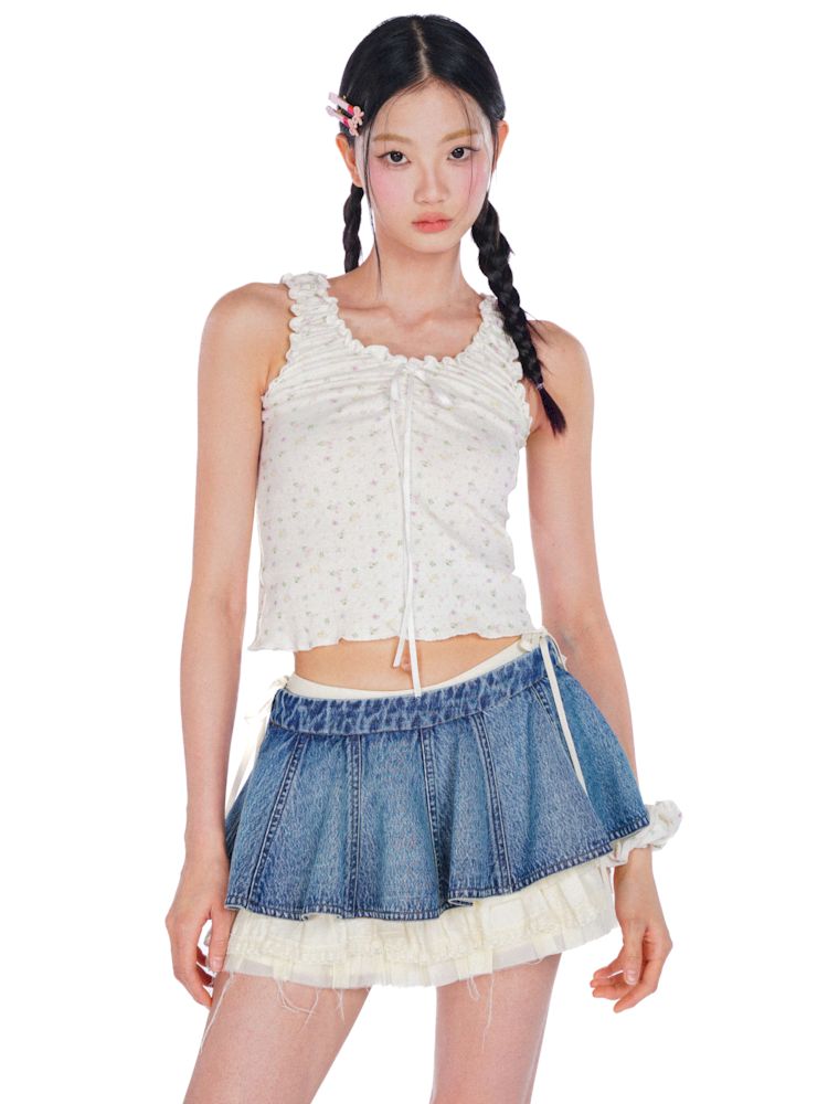 Denim Ultra Short Skirt