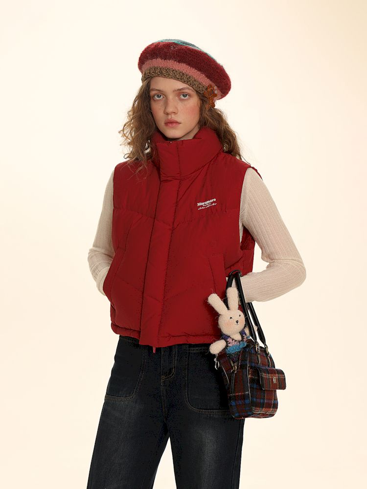 Absorbent bow short down jacket